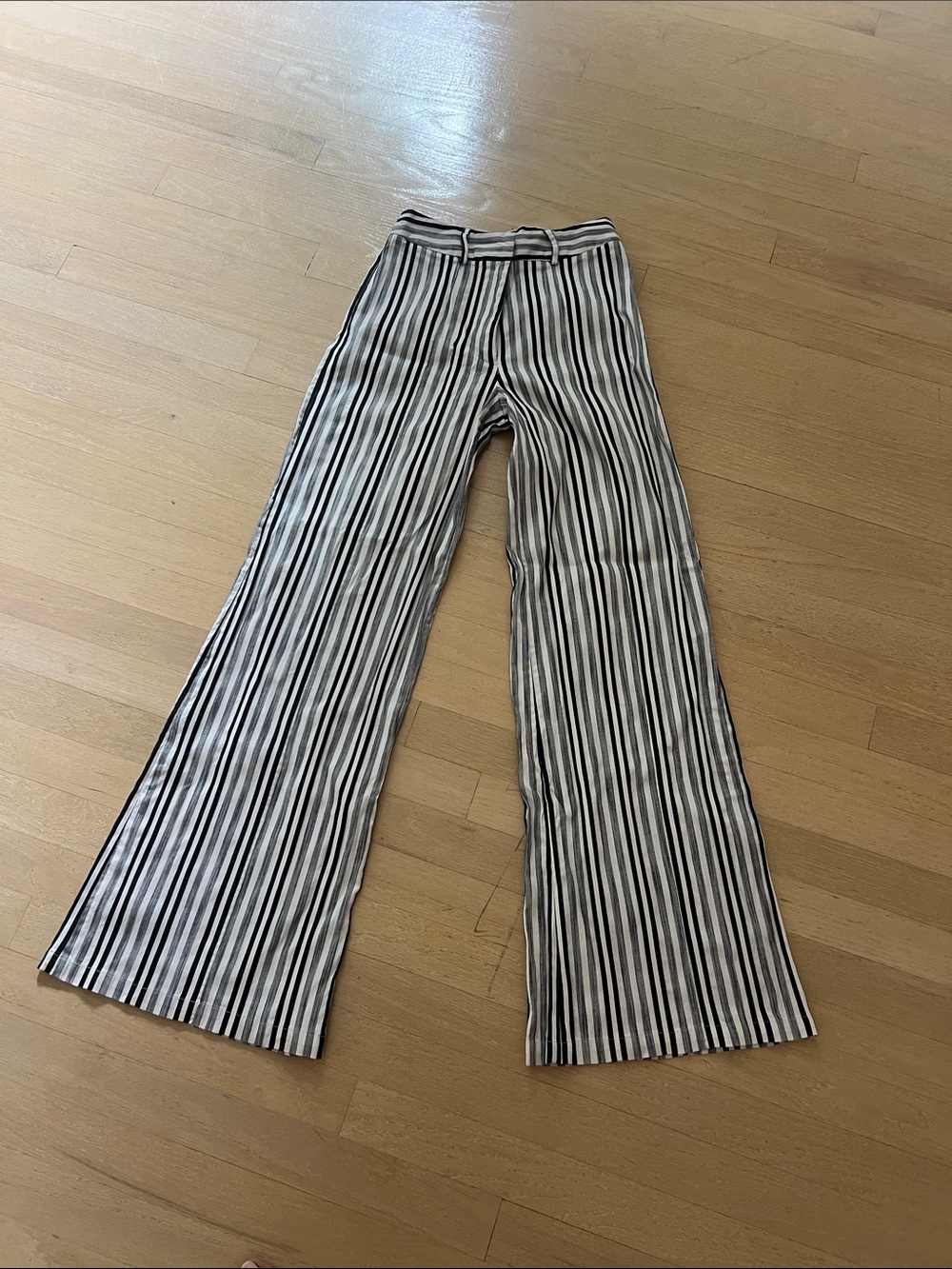 Milly Black and White Striped Trousers
